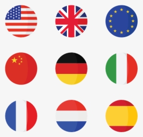 Svg Flags Language - Circle Country Flags Icons, HD Png Download, Free Download
