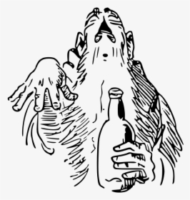 Creature Man Holding Bottle Vector Illustration - Gambar Orang Pegang Botol Minuman, HD Png Download, Free Download
