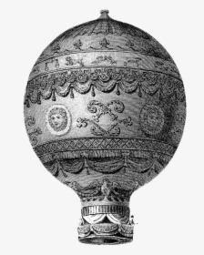 Victorian Hot Air Balloon Png - Hot Air Balloon Illustration Vintage, Transparent Png, Free Download