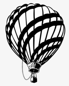 Black White Hot Air Balloon Clipart - Flight Evolution, HD Png Download, Free Download