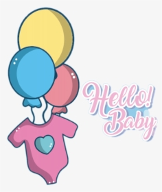 #bebe #bebé #niña #globos #bienvenida #baby, HD Png Download, Free Download