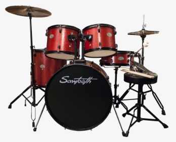 Crimson Red Sparkle - Sawtooth Drum Set, HD Png Download, Free Download