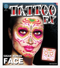 Sugar Woman Face Tattoo 1 - Temporary Face Tattoos, HD Png Download, Free Download