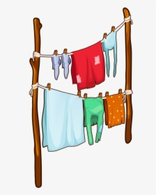 Clothes Hanger Clothes Line Clothing Stock Photography - Clothes Line Cartoon, HD Png Download, Free Download