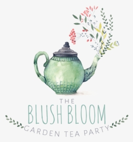 The Blush Bloom - Watercolour Teapot Png, Transparent Png, Free Download