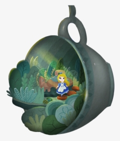 Alice In Mad Tea Party Scene Illustration Hd Png Download Kindpng