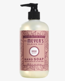 Mrs Meyers Rose Liquid Hand Soap - Mrs Meyers Rainwater Hand Soap, HD Png Download, Free Download