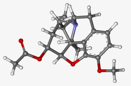 Acetyldihydrocodeine Ball And Stick - Map, HD Png Download, Free Download