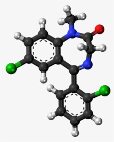 Diclazepam Molecule Ball - 1 2 3 Trichlorobenzene 3d, HD Png Download, Free Download