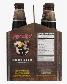 Sprecher Gluten-free Root Beer Gourmet Soda, 16 Fl - Sprecher's Root Beer Fire Brewed Caffeine, HD Png Download, Free Download