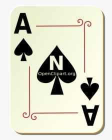Ace Of Spades Playing Card Vector Illustration - Ace Of Spades Card, HD Png Download, Free Download