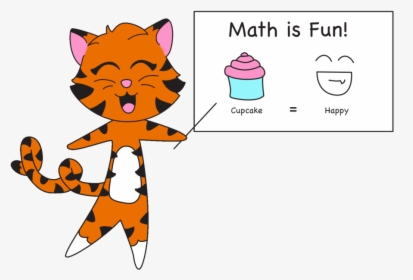 Cupcake And Math Tiger By Sarahsmiles916 - Maths Tiger, HD Png Download, Free Download