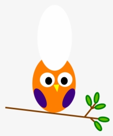 Purple Orange Owl Clip Art At Clker - Owl Halloween Clipart, HD Png Download, Free Download