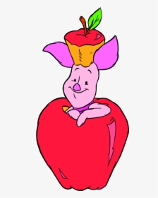 Pooh Ears Clipart Gif Pooh Ears Clipart - Piglet Apple Clipart, HD Png Download, Free Download
