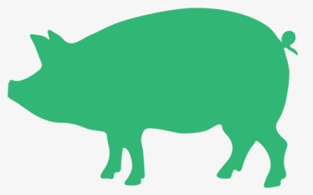 Illustrations Pigs Green - Pig Silhouette Clip Art, HD Png Download, Free Download