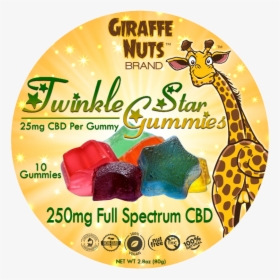 Giraffe Nuts Cbd Twinkle Star Gummies"  Class="lazyload - Cannabidiol, HD Png Download, Free Download