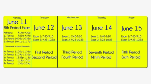 2018 Final Exam Schedule - Colorfulness, HD Png Download, Free Download