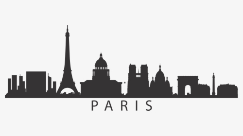 Paris Clipart Skyline - Paris Skyline Silhouette Png, Transparent Png, Free Download