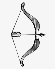 Bow And Arrow - Archery Bow Line Art Png, Transparent Png, Free Download