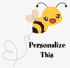 Personalized Cute Bumble Bee Banner - Cartoon, HD Png Download, Free Download
