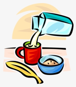 Vector Illustration Of Dairy Milk Carton, Mug Cup, - Tazza Latte Clip Art, HD Png Download, Free Download