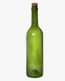 Bottle,vacuum,cap,empty Bottle,wine,bottle Of Wine,realistic - Glass Bottle, HD Png Download, Free Download
