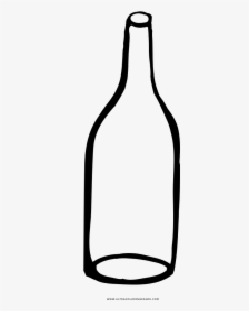 Empty Bottle Coloring Page - Glass Bottle, HD Png Download, Free Download