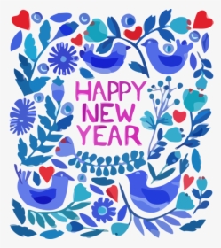 Transparent New-year Pattern For Happy New Year For - Happy New Year Illustration, HD Png Download, Free Download