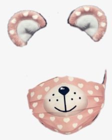 #snapchat #filter #pink #heart #white #whitehearts - Snapchat Bear Mask Filter, HD Png Download, Free Download