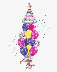 Party Hat Bouquet - Balloon, HD Png Download, Free Download