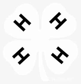 White 4 H Logo, HD Png Download, Free Download