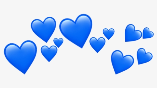 #blue #heart #filter #blueemoji #emojicrown #emojifilter - Snapchat Black Heart Filter, HD Png Download, Free Download