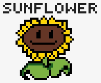 Pixel Art Plants Vs Zombies Sunflower, HD Png Download, Free Download