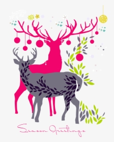 Reindeer Oil By Number Hand Painted Watercolor - Reindeer, HD Png Download, Free Download