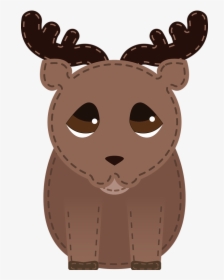 Transparent Background Deer With Stitches - Reindeer, HD Png Download, Free Download