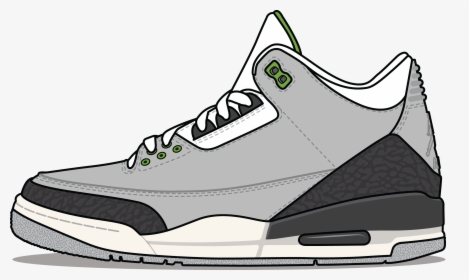 Nike Air Jordan Iii "chlorophyll - Air Jordan 3 Illustration, HD Png Download, Free Download