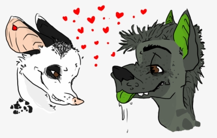 Hyena And Possum Love - Cartoon, HD Png Download, Free Download