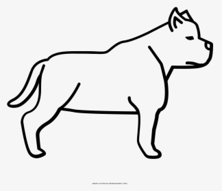 Coloring Pages Coloring Pages Puppy Cute Pitbull Just - Pitbull Dog Outline, HD Png Download, Free Download