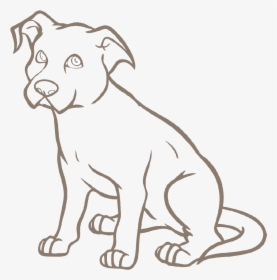 Pitbull Drawing Easy Cartoon , Png Download - Easy Pit Bull Draw, Transparent Png, Free Download