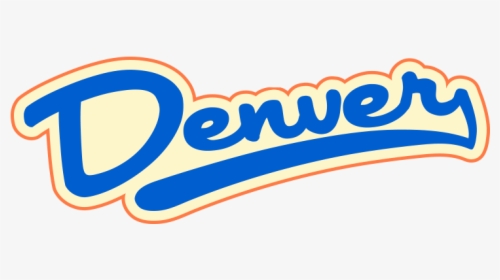 Denver Retro Style Sign Png Graphic Cave - Electric Blue, Transparent Png, Free Download