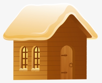 Clipart Of Dog House Clip Transparent Winter Snowy - Clipart Brown House, HD Png Download, Free Download