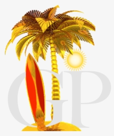Golden Palm International Llc - Golden Surfboard, HD Png Download, Free Download