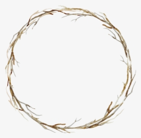 #branches #twigs #sticks #frame #border #wreath #background - Beige Watercolor Png, Transparent Png, Free Download