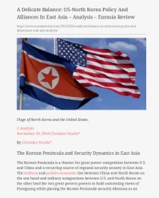 Us North Korea Flags, HD Png Download, Free Download