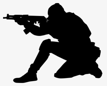 Swat Silhouette 4 - Shoot Rifle, HD Png Download, Free Download