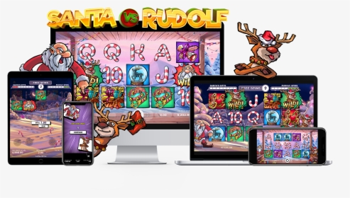 Santa Vs Rudolf Slot Character Png, Transparent Png, Free Download