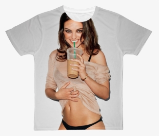 Mila Kunis Classic Sublimation Adult T-shirt"  Class= - Mila Kunis Underwear Sexy, HD Png Download, Free Download