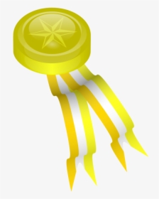 Yellow,medal,gold Medal - Gold Medal Clip Art, HD Png Download, Free Download