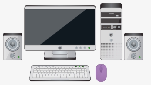 Parts Of A Desktop Computer With The Mouse Highlighted - Two Different Type Of Computer, HD Png Download, Free Download