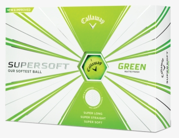Callaway Supersoft Matte Green Golf Balls - Callaway Supersoft, HD Png Download, Free Download